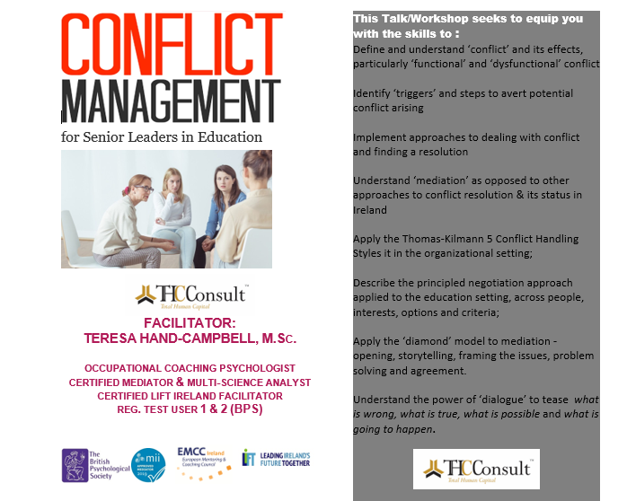 Conflict Management for Senior Leaders in Education - online-Post Primary