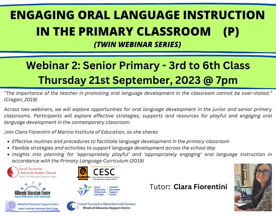 Engaging Oral Language in the Primary Classroom for 3rd to 6th Class