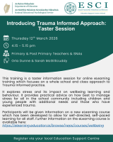 NEPS - Introducing a trauma informed approach - Taster Session (Repeat) 