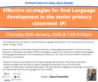 Effective strategies for Oral Language development in the senior primary classroom 