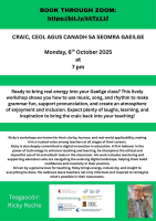 Craic, Ceol agus Canadh sa Seomra Gaeilge