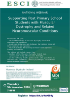 Supporting Post Primary School Students with Muscular Dystrophy and Related Neuromuscular Conditions  