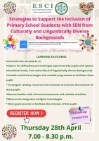 ESCI - Strategies to Support the Inclusion of Primary School Students with SEN from Culturally and Linguistically Diverse Backgrounds
