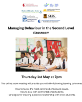 Managing Behaviour in the Second Level Classroom
