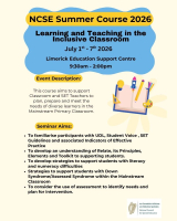 NCSE Learning and Teaching in the Inclusive Classroom