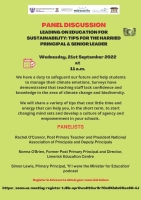 Panel Discussion - Leading on Education for Sustainability: Tips for the Harried Principal and Senior Leader