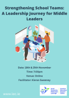 Strengthening School Teams: A Leadership Journey for Middle Leaders (1 of 2)