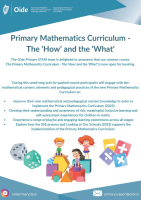 Primary Mathematics Curriculum - The ‘How’ and the ‘What'  