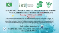 ESCI - Citizen Science and How to Collect Meaningful Environmental Data for Global Decision Makers through the Globe Programme (Post-Primary)