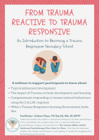 From Trauma Reactive to Trauma Responsive – Becoming a Trauma Responsive Secondary School