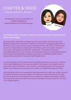 Truth Be Told by Sue Divin - a novel study for Junior Cycle English