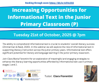 Increasing Opportunities for Informational Text in the Junior Primary Classroom